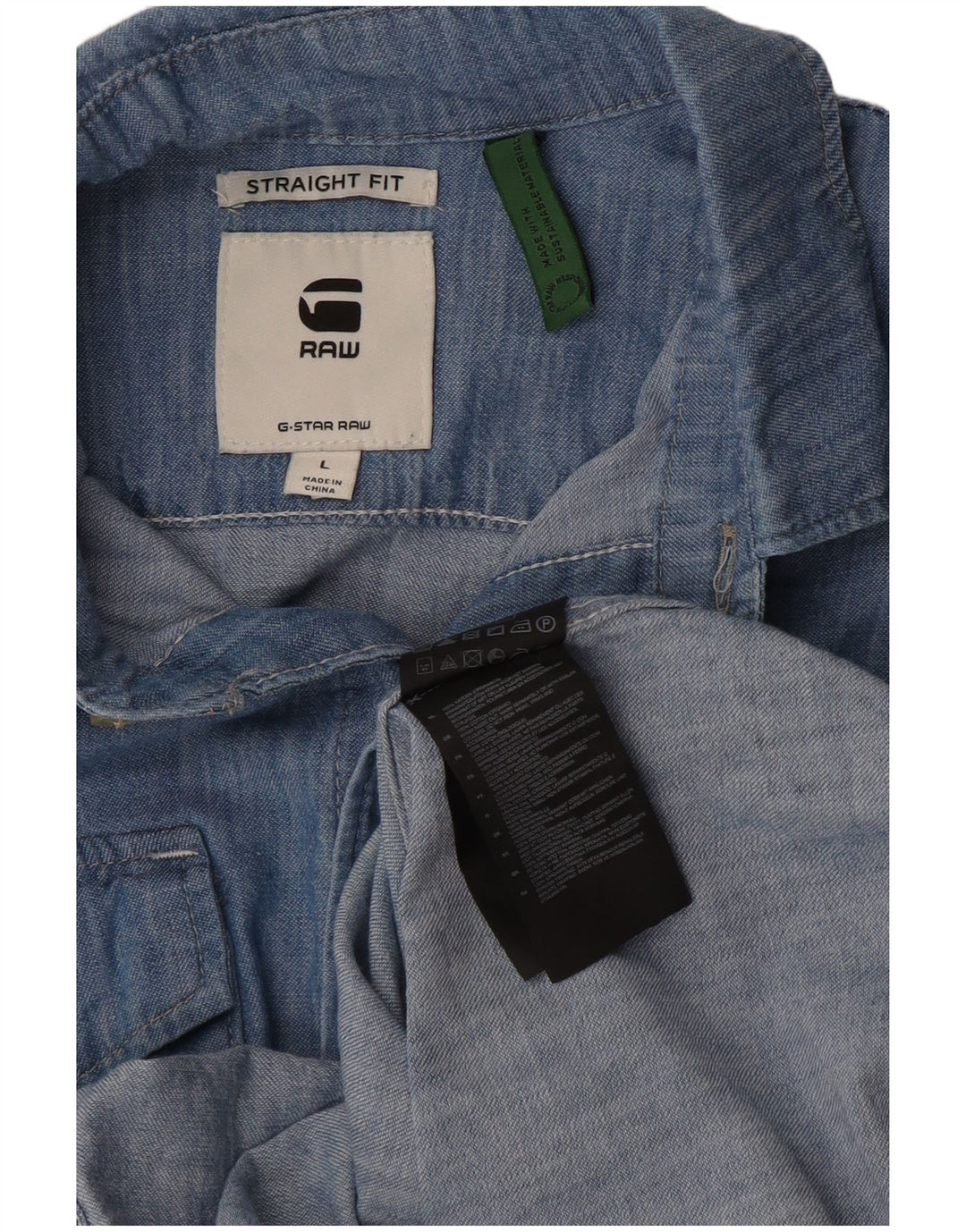 Męska koszula dżinsowa G-Star o regularnym kroju, duża niebieska bawełna