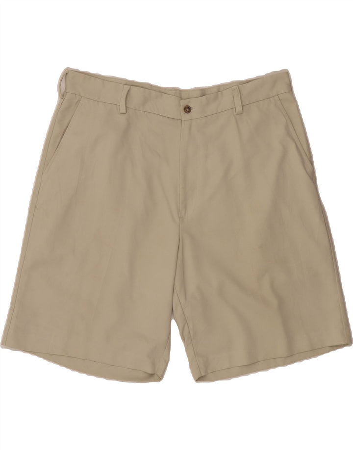 IZOD Mens Chino Shorts W38 XL  Beige Polyester Vintage Izod and Second-Hand Izod from Messina Hembry 