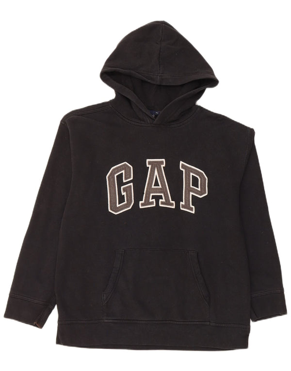 Chłopięcy sweter z kapturem Gap z grafiką, 14-15 lat, 2XL, czarny, bawełniany