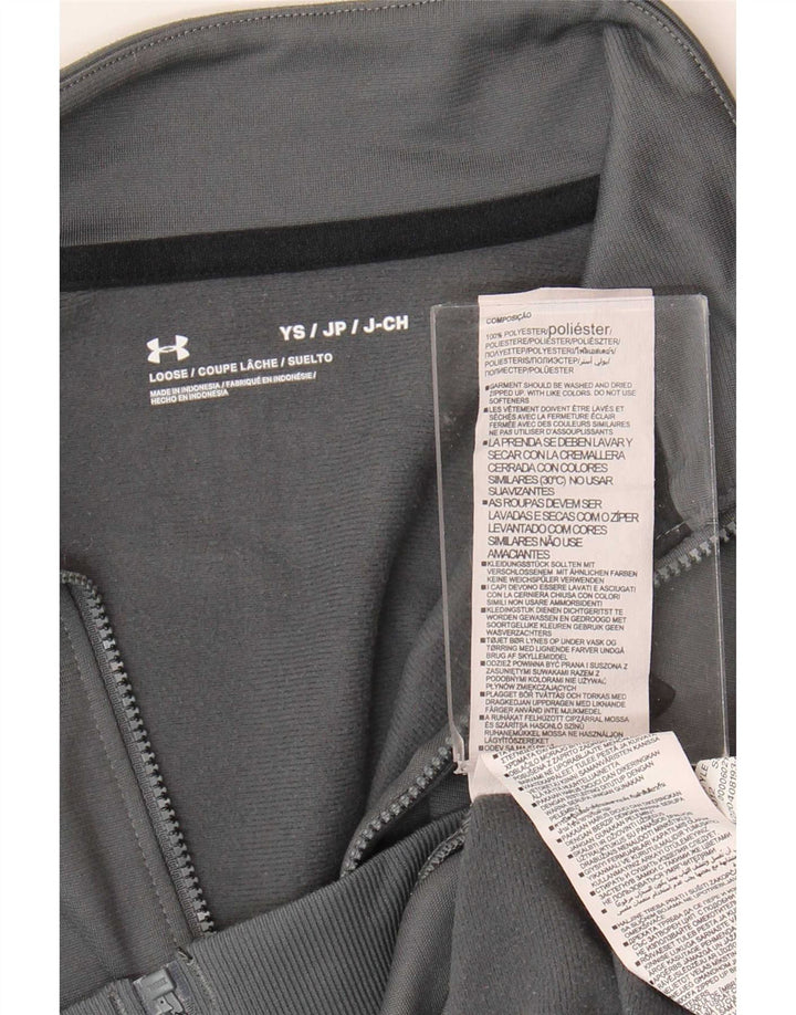 Chłopięca kurtka dresowa Under Armour 7-8 lat, mała, szara, z blokami kolorów