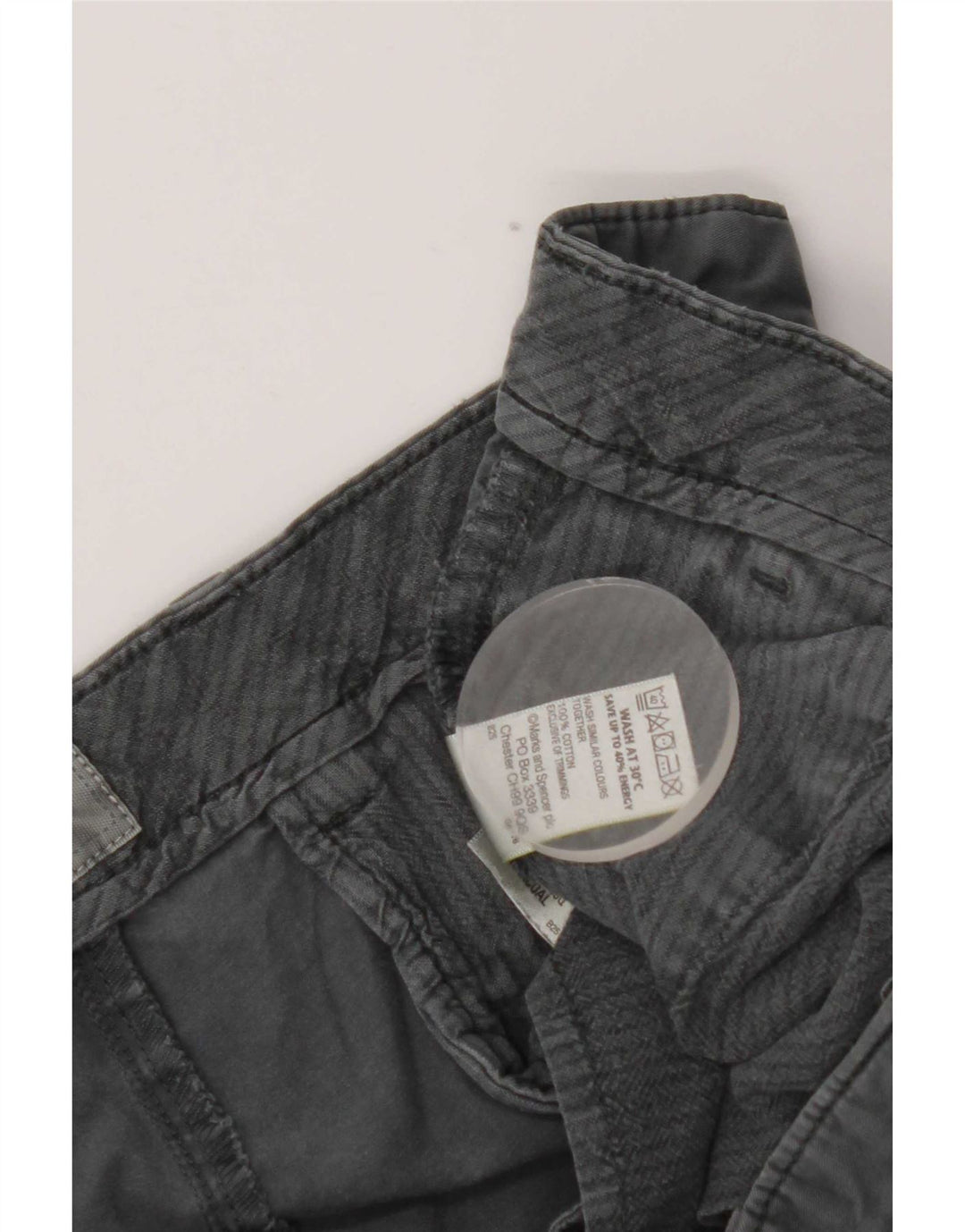 Damskie spodenki Chino Marks & Spencer W36, duże, szare, bawełniane