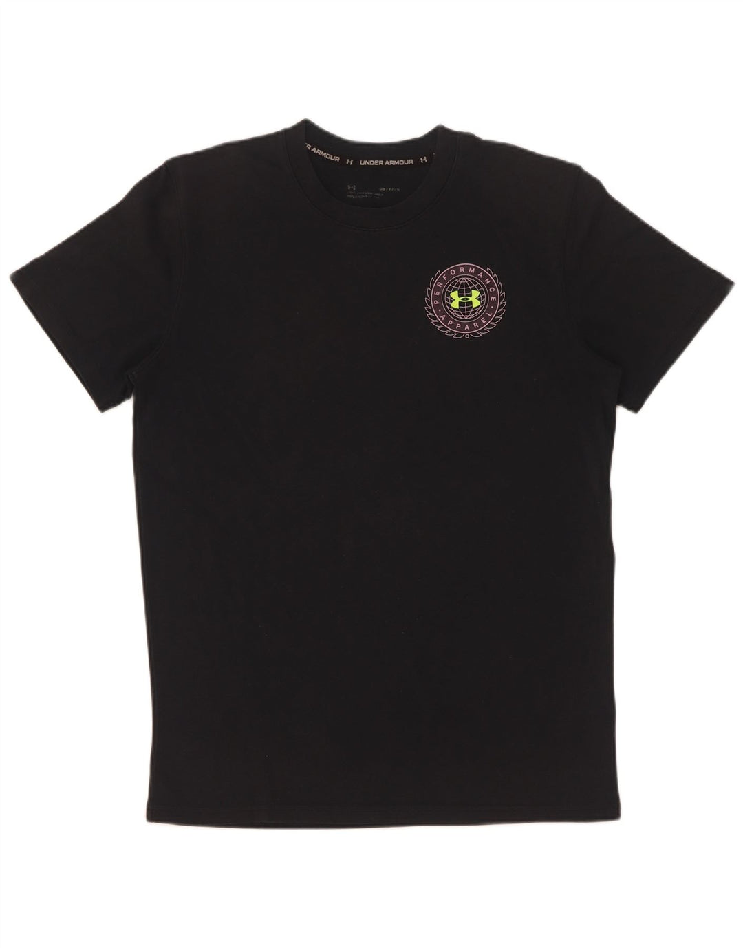 Męski T-shirt z grafiką Under Armour, mały, czarny, bawełniany