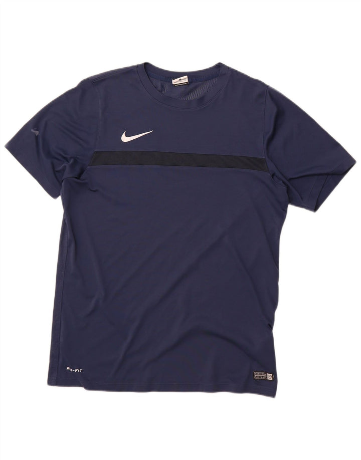 Męski T-shirt Nike Dri Fit, duży, granatowy, poliester
