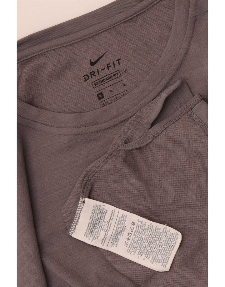 T-shirt męski Nike Dri Fit Standard Fit Top, średnioszary, poliester