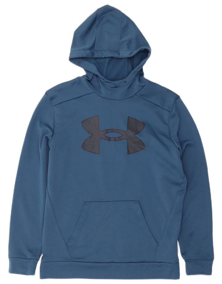 Męski sweter z kapturem Under Armour z grafiką, mały, niebieski, poliestrowy