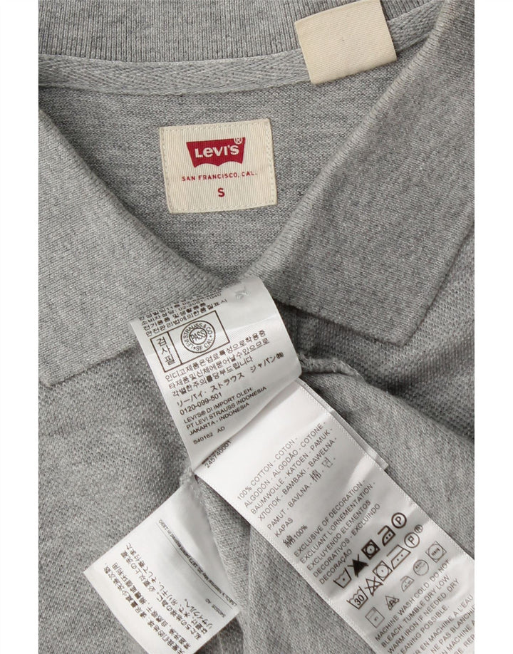 Męska koszulka polo Levi's, mała, szara, bawełniana