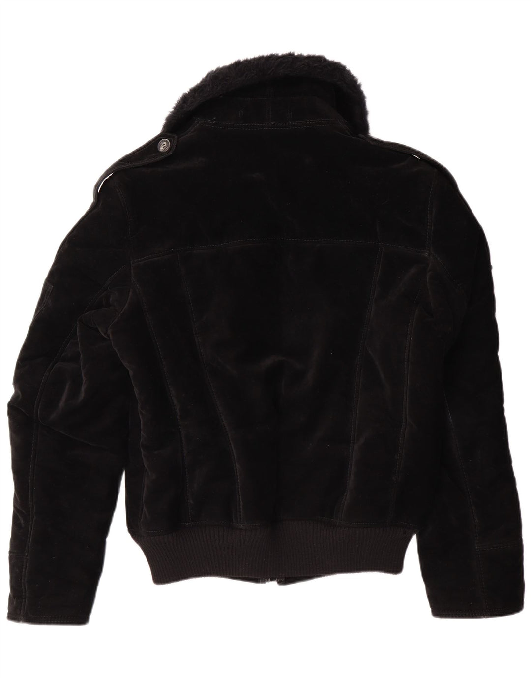 Kurtka damska Sherpa VINTAGE UK 12 Średnia czarna wiskoza