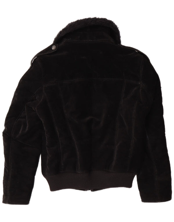 Kurtka damska Sherpa VINTAGE UK 12 Średnia czarna wiskoza