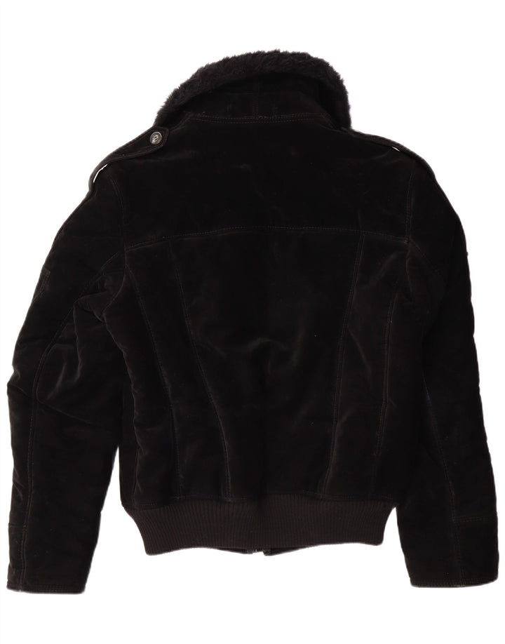 Kurtka damska Sherpa VINTAGE UK 12 Średnia czarna wiskoza