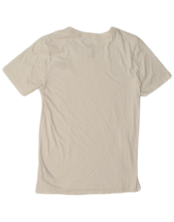 Męski T-shirt Nike o sportowym kroju, mały, biały, bawełniany