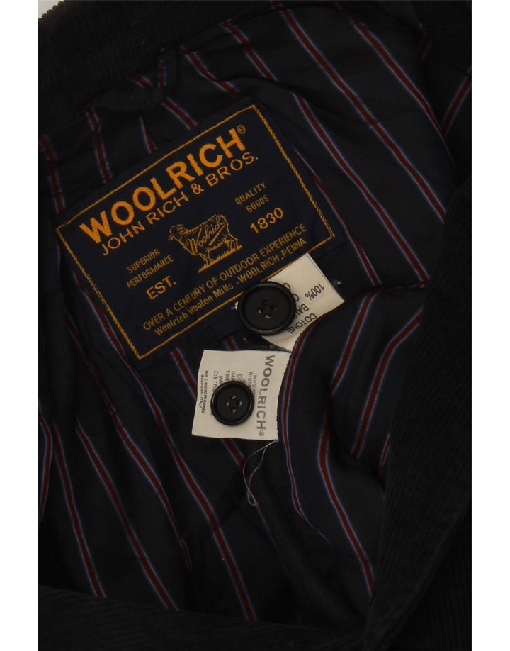 Męska marynarka sztruksowa Woolrich zapinana na 3 guziki UK 36, mała, granatowa, bawełniana