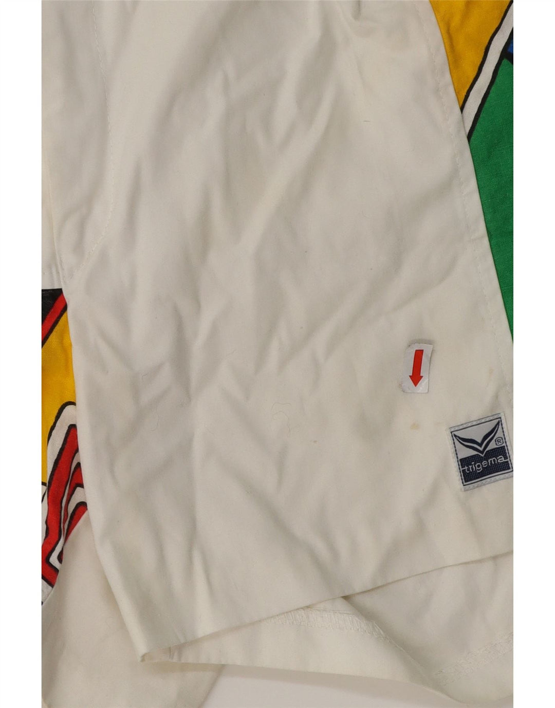 Męskie spodenki Chino TRIGEMA IT 52 XL W36 Biała, geometryczna bawełna