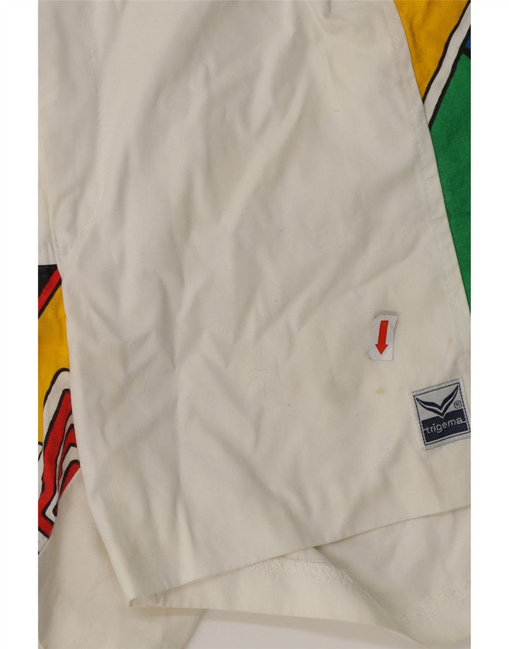 Męskie spodenki Chino TRIGEMA IT 52 XL W36 Biała, geometryczna bawełna