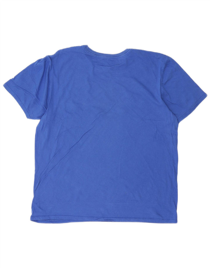 Męski T-shirt NIKE o sportowym kroju z grafiką, duży, niebieski