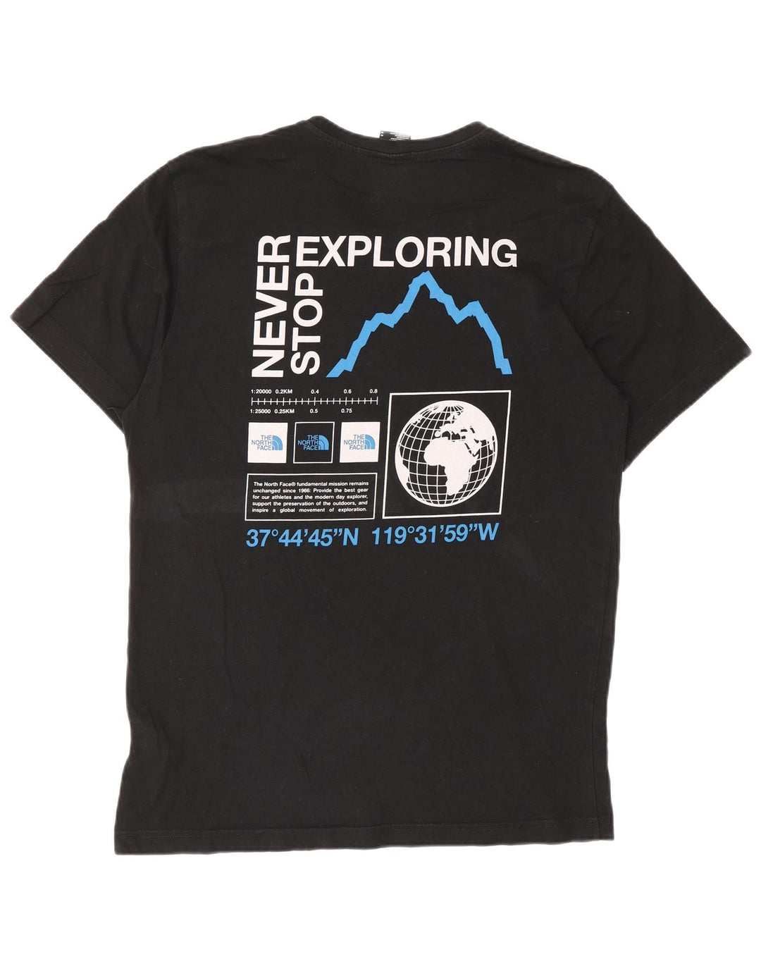Męski T-shirt z grafiką The North Face, bawełniany, średni czarny