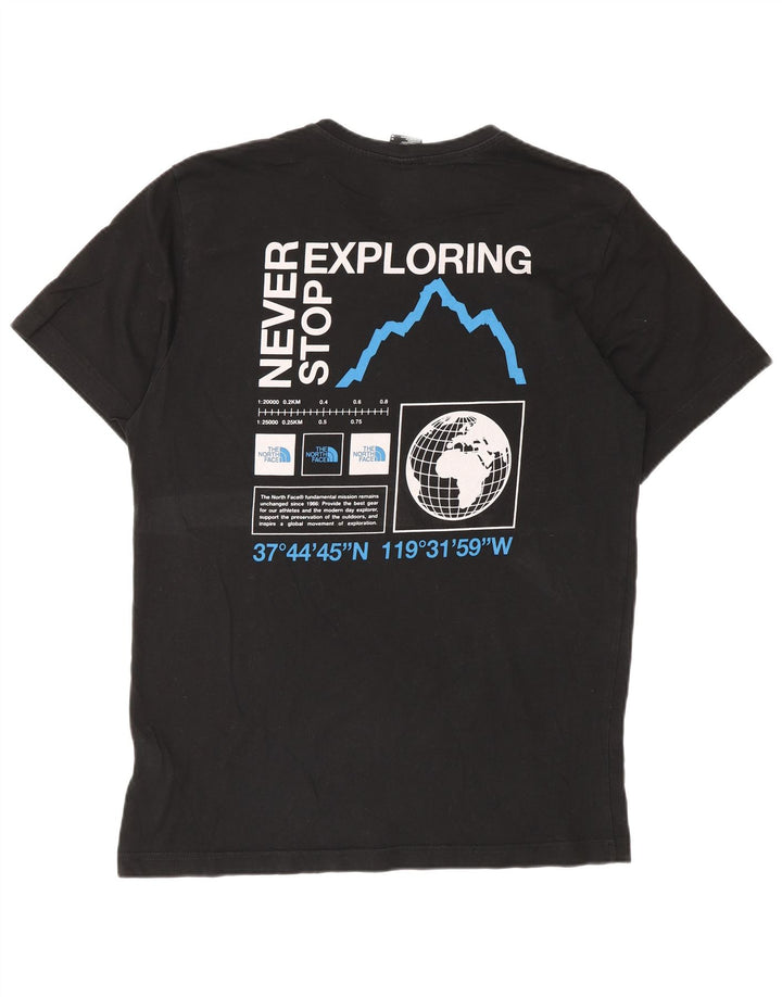 Męski T-shirt z grafiką The North Face, bawełniany, średni czarny