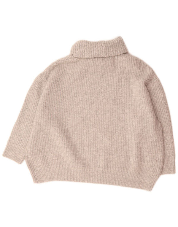 Damski sweter Zara z rękawami 3/4 i okrągłym dekoltem, UK 10 Small Grey