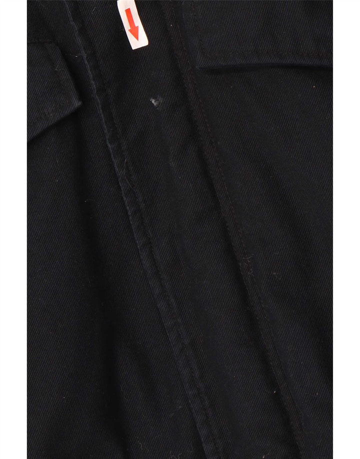 Męska kurtka parka z kapturem Carhartt UK 38, średnia czarna bawełna