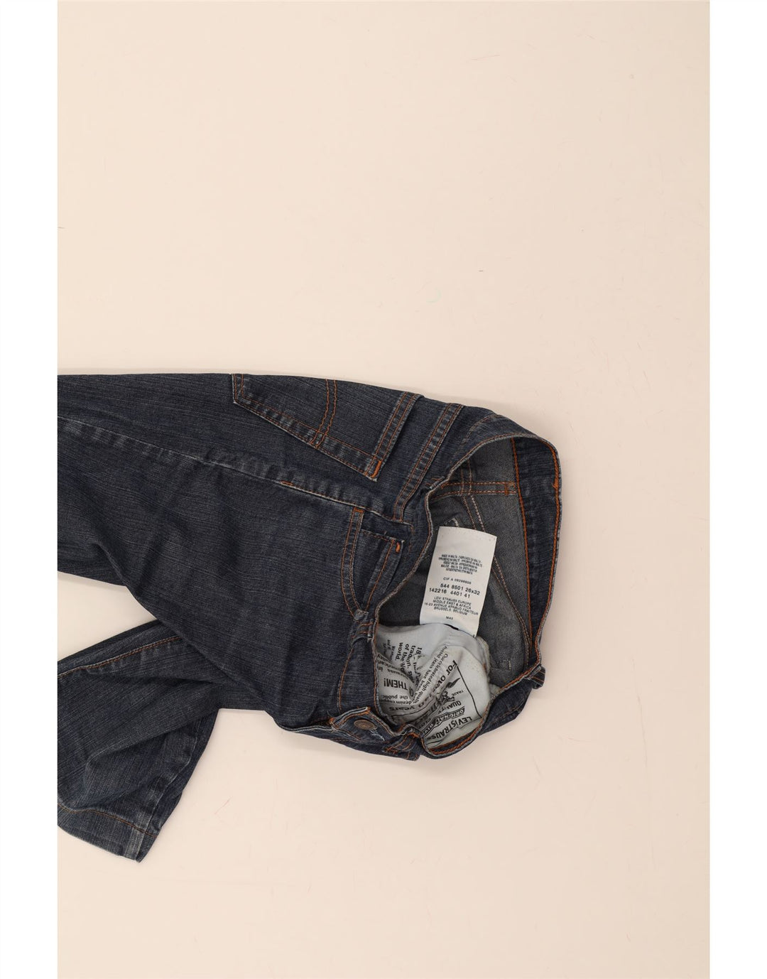 LEVI'S Womens Denim Shorts W26 Small Navy Blue Cotton Vintage Levi's and Second-Hand Levi's from Messina Hembry 