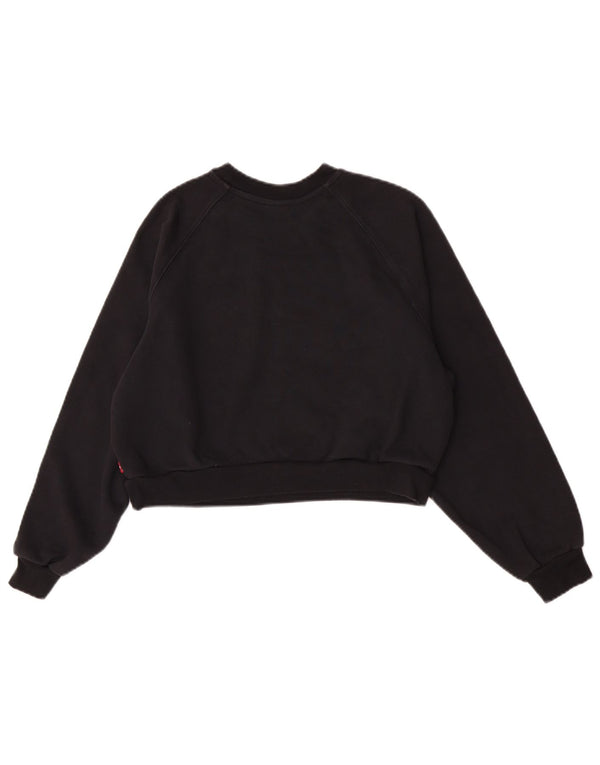 Damska bluza oversize Levi's Crop UK 6 XS, czarna bawełna