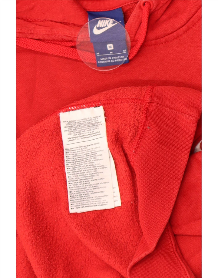 Męski sweter z kapturem Nike, średnio czerwony, bawełniany
