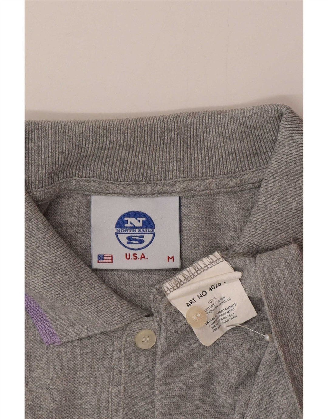 Męska koszulka polo North Sails z grafiką, bawełniana w kolorze średnioszarym