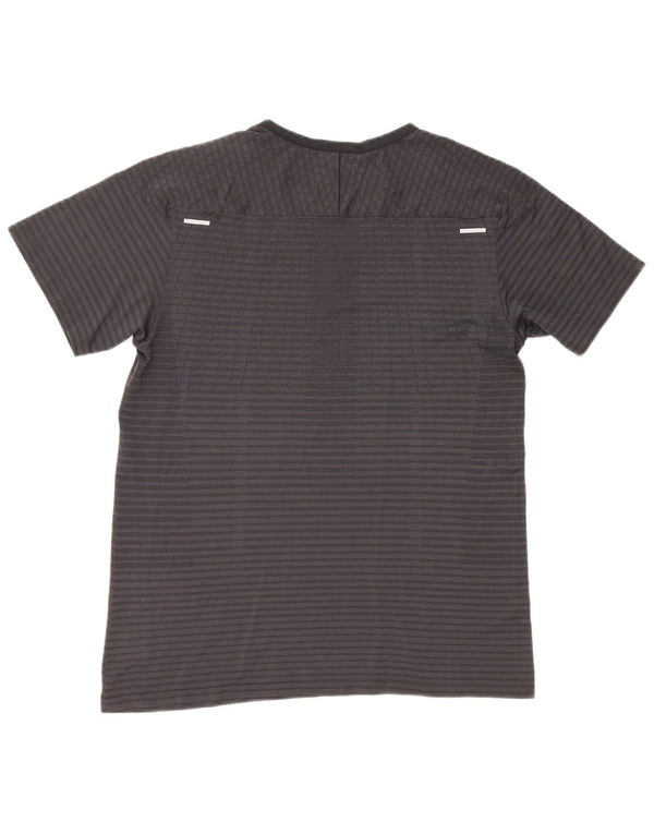 Męska koszulka Nike Dri Fit Top w kolorze średnioszarym w prążki