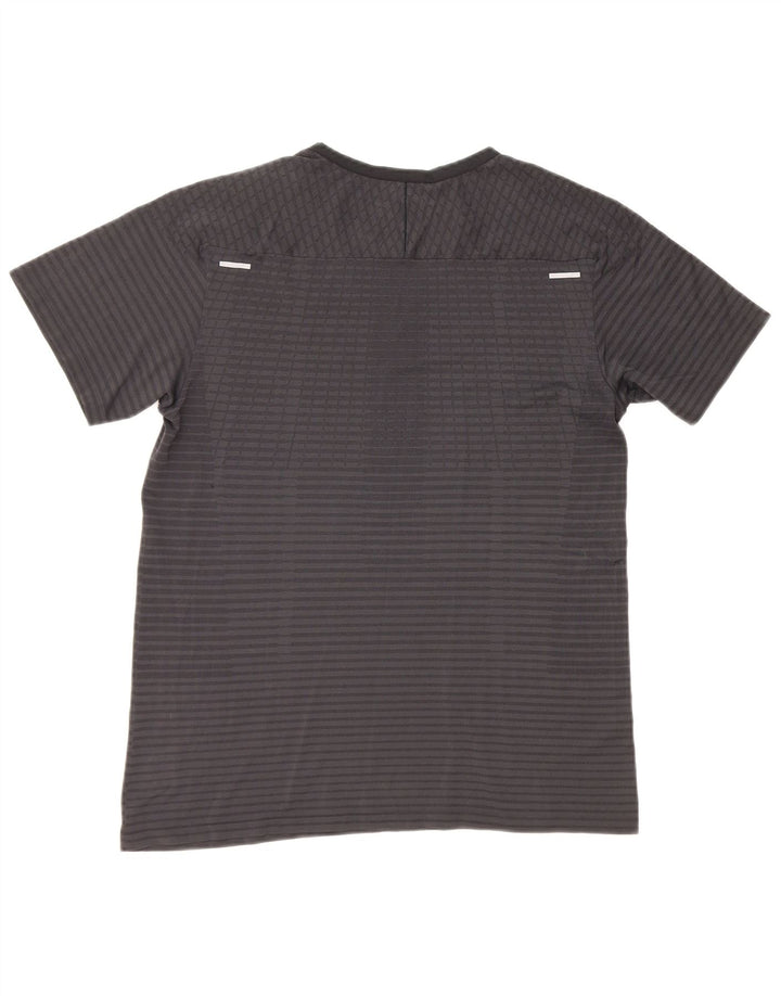 Męska koszulka Nike Dri Fit Top w kolorze średnioszarym w prążki