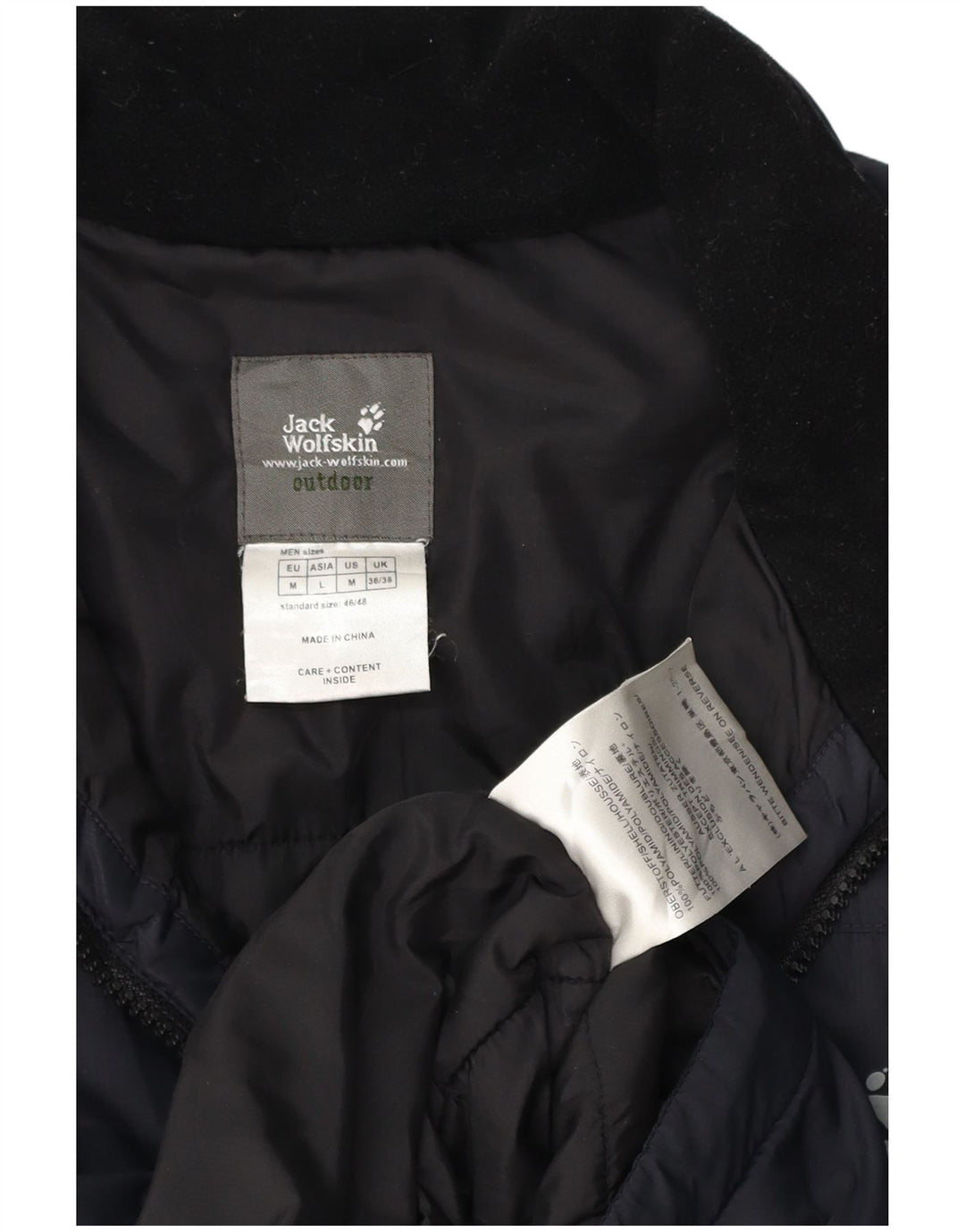 JACK WOLFSKIN Mens Windbreaker Jacket UK 36/38 Medium Navy Blue Polyamide