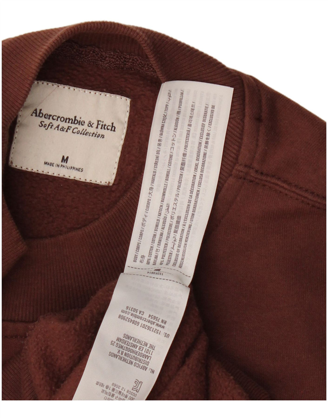 Damska bluza z grafiką Abercrombie & Fitch, UK 14, średni brąz