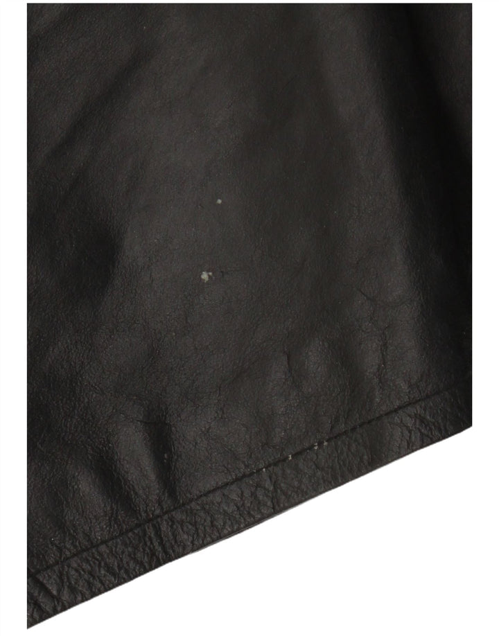 Męska kurtka skórzana VINTAGE IT 54 2XL Czarna skóra