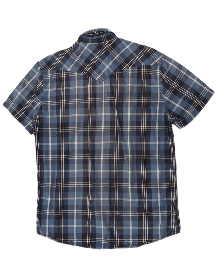Męska koszula z krótkim rękawem Levi's, duża, niebieska, bawełniana krata
