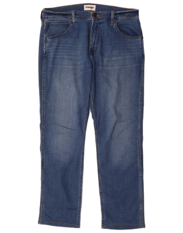 Damskie jeansy Wrangler Greensboro Straight W32 L29 Niebieskie bawełniane