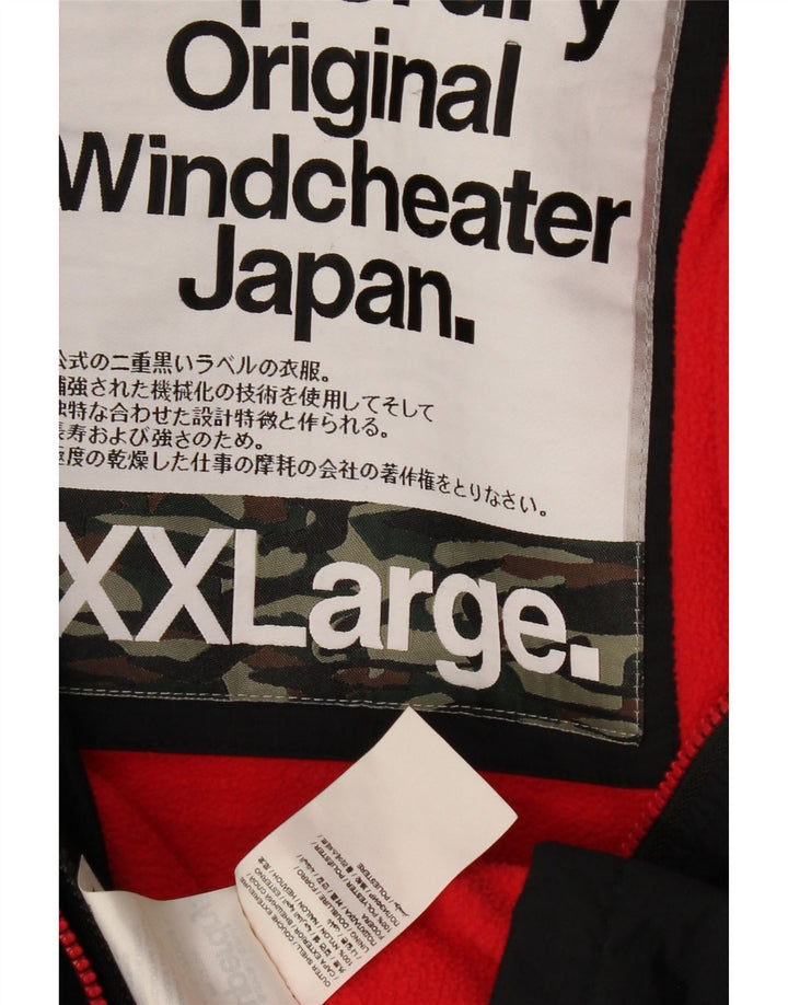 SUPERDRY Damska wiatrówka z kapturem i kapturem UK 20 2XL Czarna