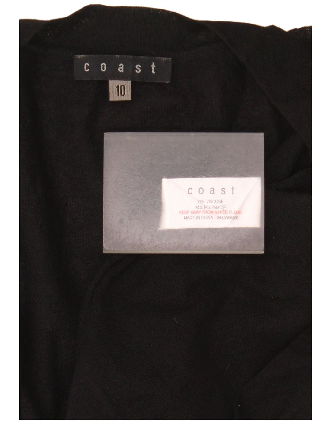 Damskie prześwitujące bolerko Coast UK 10 Small Black wiskoza