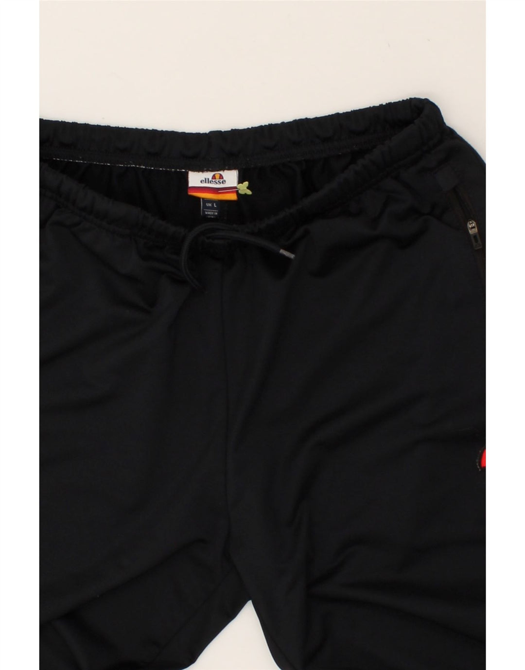 ELLESSE Womens Tracksuit Trousers UK 14 Large Navy Blue Polyester Vintage Ellesse and Second-Hand Ellesse from Messina Hembry 