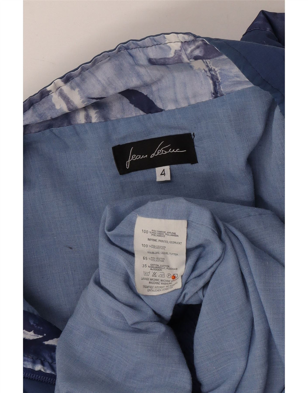 Męska kurtka dresowa JEAN LEDUC 2XL Niebieski poliester z blokami kolorów