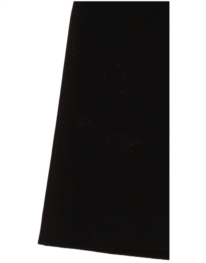 Damskie spodnie typu Chino Bootcut w stylu vintage, średnie W30 L32, czarny poliester