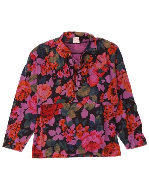 Belfe Womens Long Sleeve Blouse Top UK 16 Large Multicoloured Floral Cotton