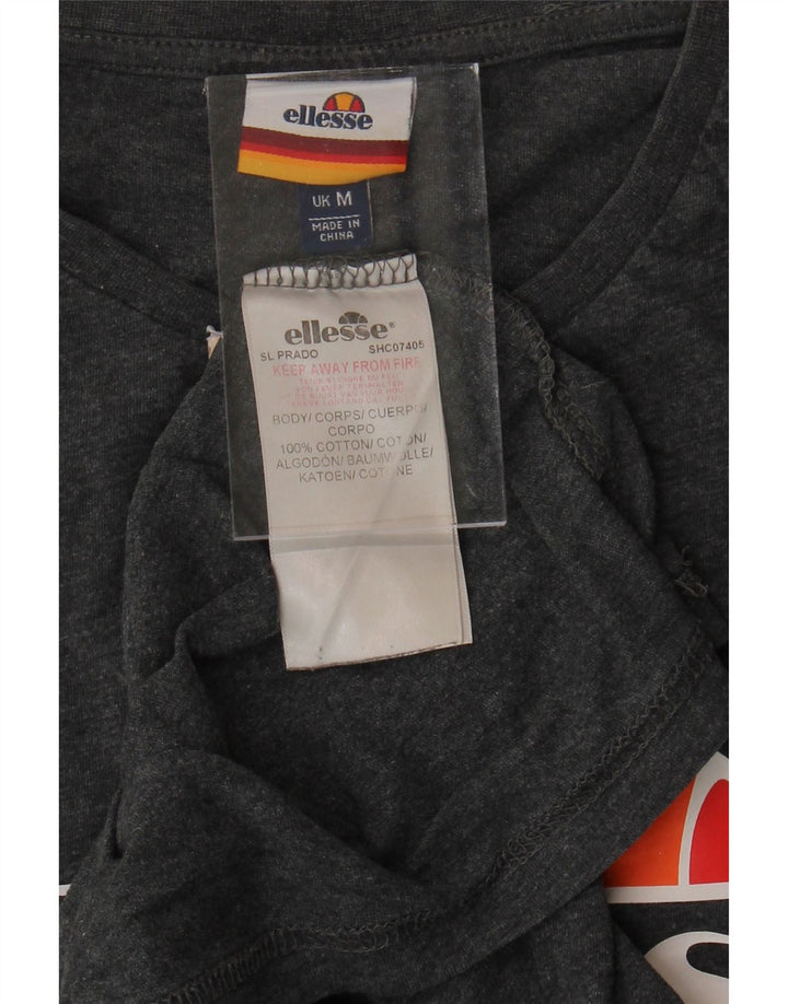 ELLESSE Mens Graphic T-Shirt Top Medium Grey Cotton Vintage Ellesse and Second-Hand Ellesse from Messina Hembry 