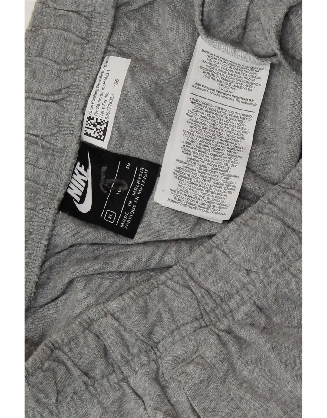 Męskie spodenki sportowe Nike XL, szare, bawełniane