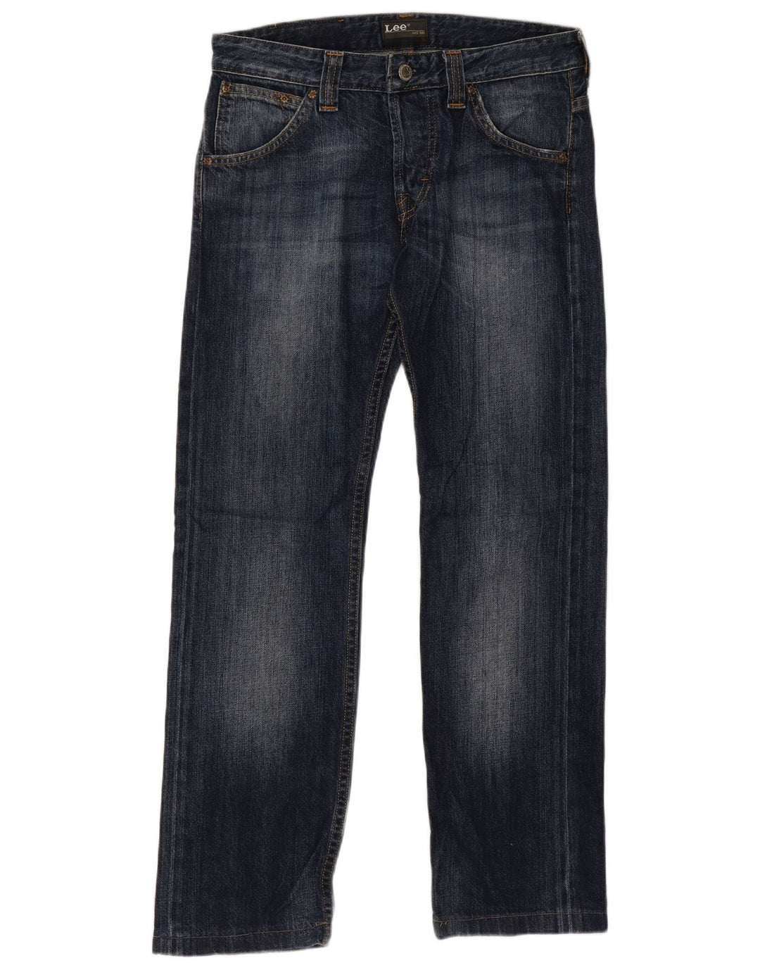 Damskie jeansy Lee Powell Straight W30 L28 Granatowe, bawełniane