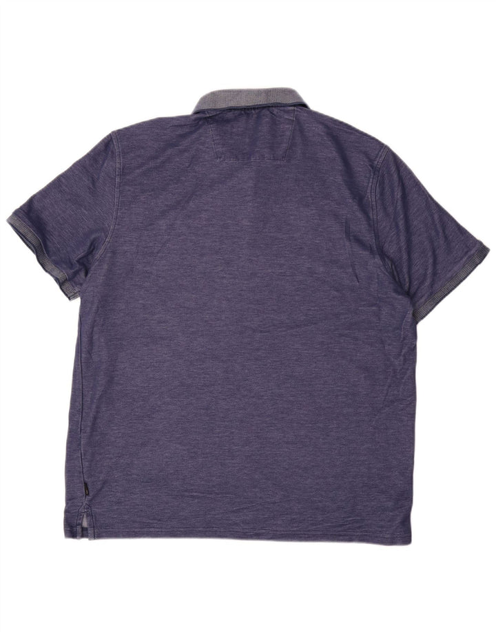 Męska koszulka polo CALVIN KLEIN, duża, niebieska, bawełniana