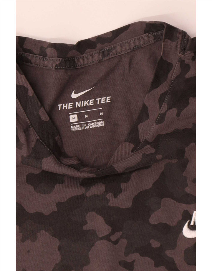 T-shirt męski Nike, średnioszary, bawełniany kamuflaż