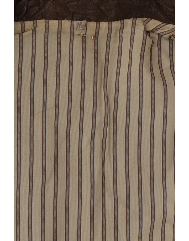 Męska kamizelka skórzana VINTAGE UK 38 średni brąz