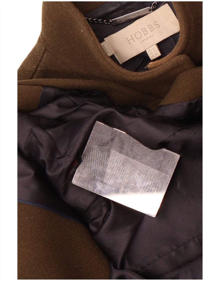 Płaszcz damski Hobbs UK 14, duża wełna khaki