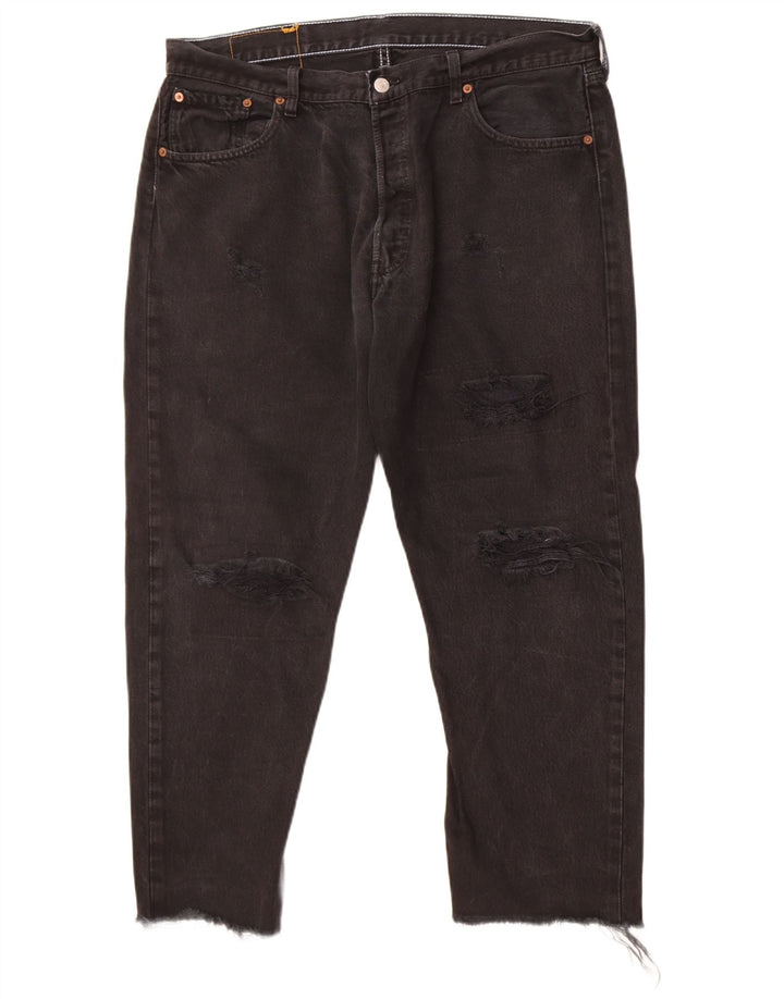 Męskie jeansy Levi's 501 w trudnej sytuacji W36 L26 czarne