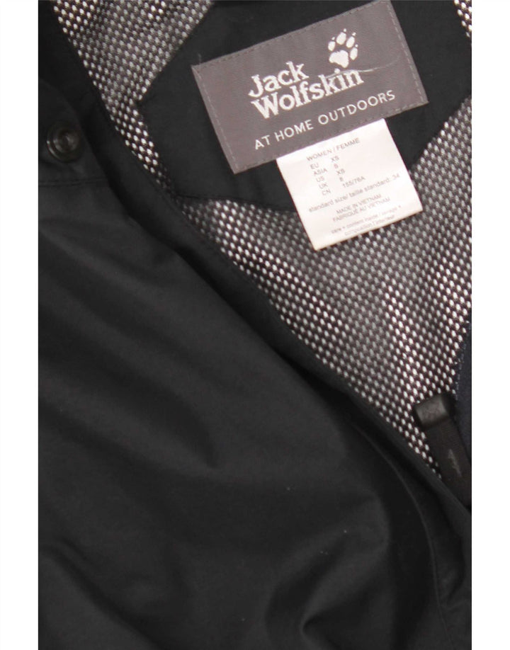 Damska kurtka przeciwdeszczowa Jack Wolfskin UK 8 Small Black Colorblock