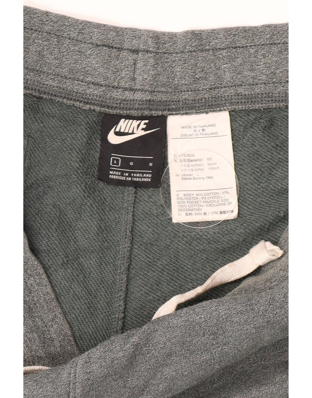 Męskie spodenki sportowe Nike Graphic, duże, szare, bawełniane