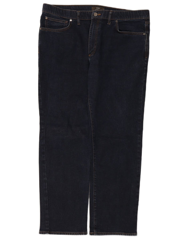 Męskie jeansy Marks & Spencer Regular Straight W40 L31 Granatowe, bawełniane
